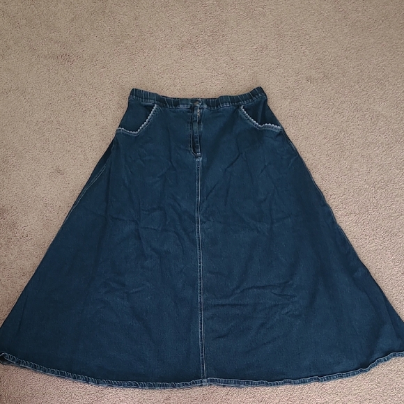 *5 for $10* Bechamel Denim Maxi Skirt Size 14 - Picture 1 of 4